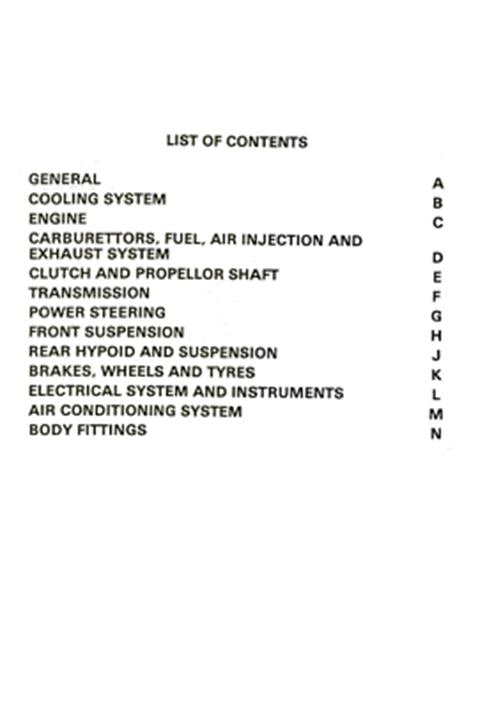 ASTON MARTIN V8 SALOON CARB MODEL CHASSIS NO. V811001 WORKSHOP SERVICE MANUAL