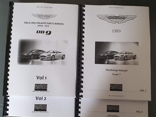 ASTON MARTIN DB9 WORKSHOP & PARTS MANUAL A4 VERSION 7 - 2004 TO 2012 MODELS