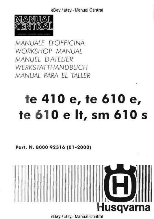 HUSQVARNA TE 410 610 e-LT SM 610s 1998 1999 2000 REPAIR WORKSHOP SERVICE MANUAL