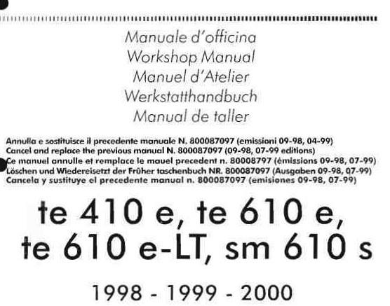 HUSQVARNA TE 410 610 e-LT SM 610s 1998 1999 2000 REPAIR WORKSHOP SERVICE MANUAL
