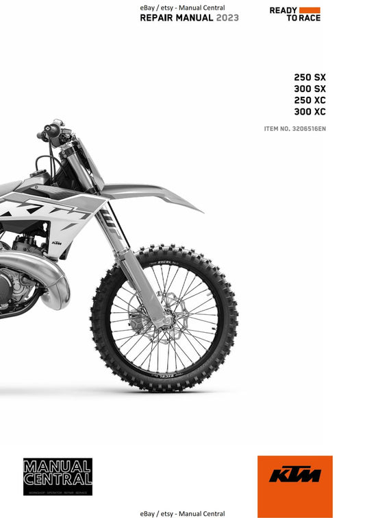 KTM 2023 - 250  300 XS XC - WORKSHOP SERVICE MANUAL REPRINTED