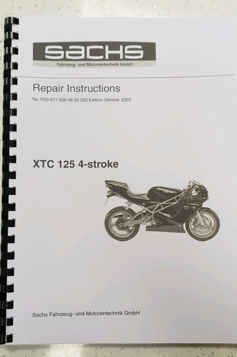 SACHS XTC 125 4 STROKE SERVICE REPAIR MANUAL REPRINTED 10/03 INC WIRING DIAGRAM