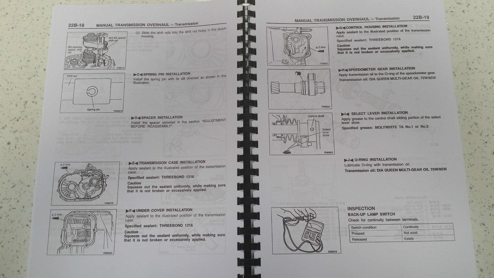 MITSUBISHI LANCER EVO 4 / 5 - IV / V WORKSHOP MANUAL REPRINTED