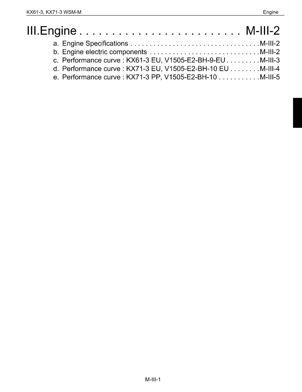 KUBOTA KX61-3 KX71-3 EXCAVATOR WORKSHOP SERVICE - MECHANISM CHAPTER - PRINTED