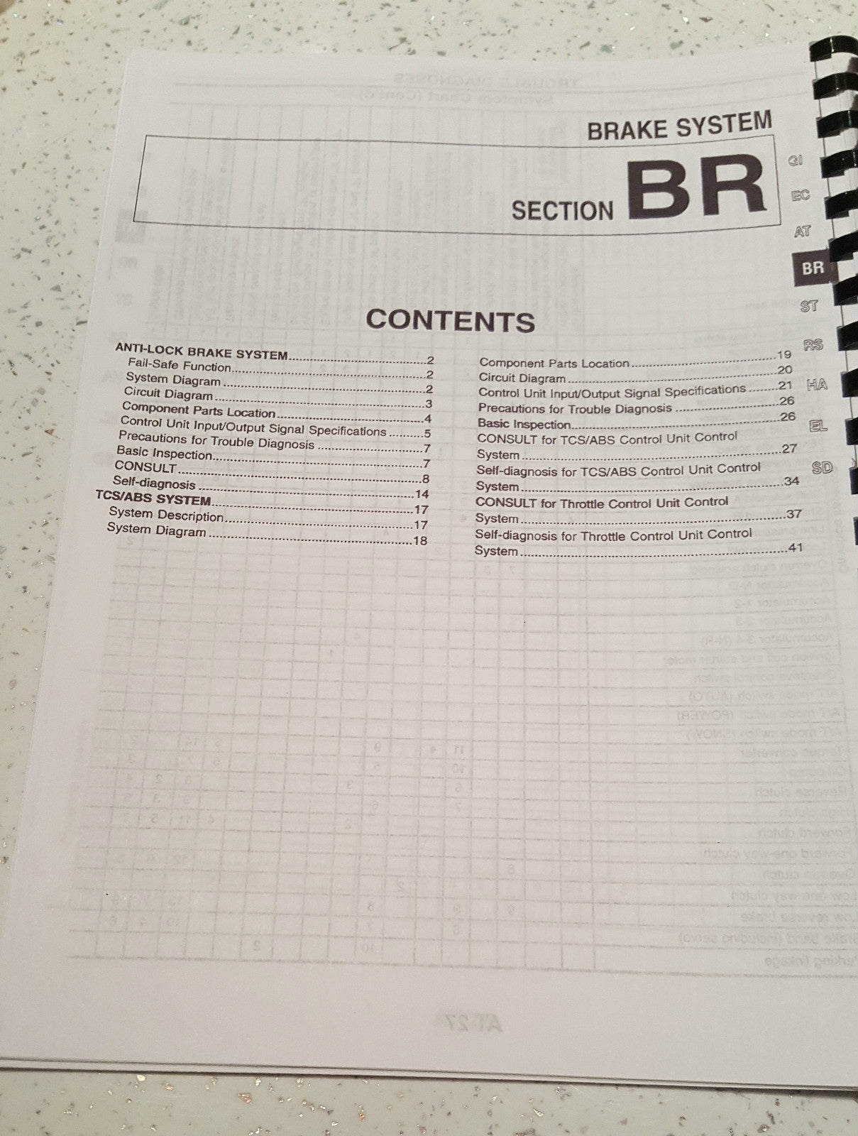 NISSAN R34 SKYLINE SERVICE DATA SPEC / TROUBLE DIAGNOSTIC SERVICE MANUAL