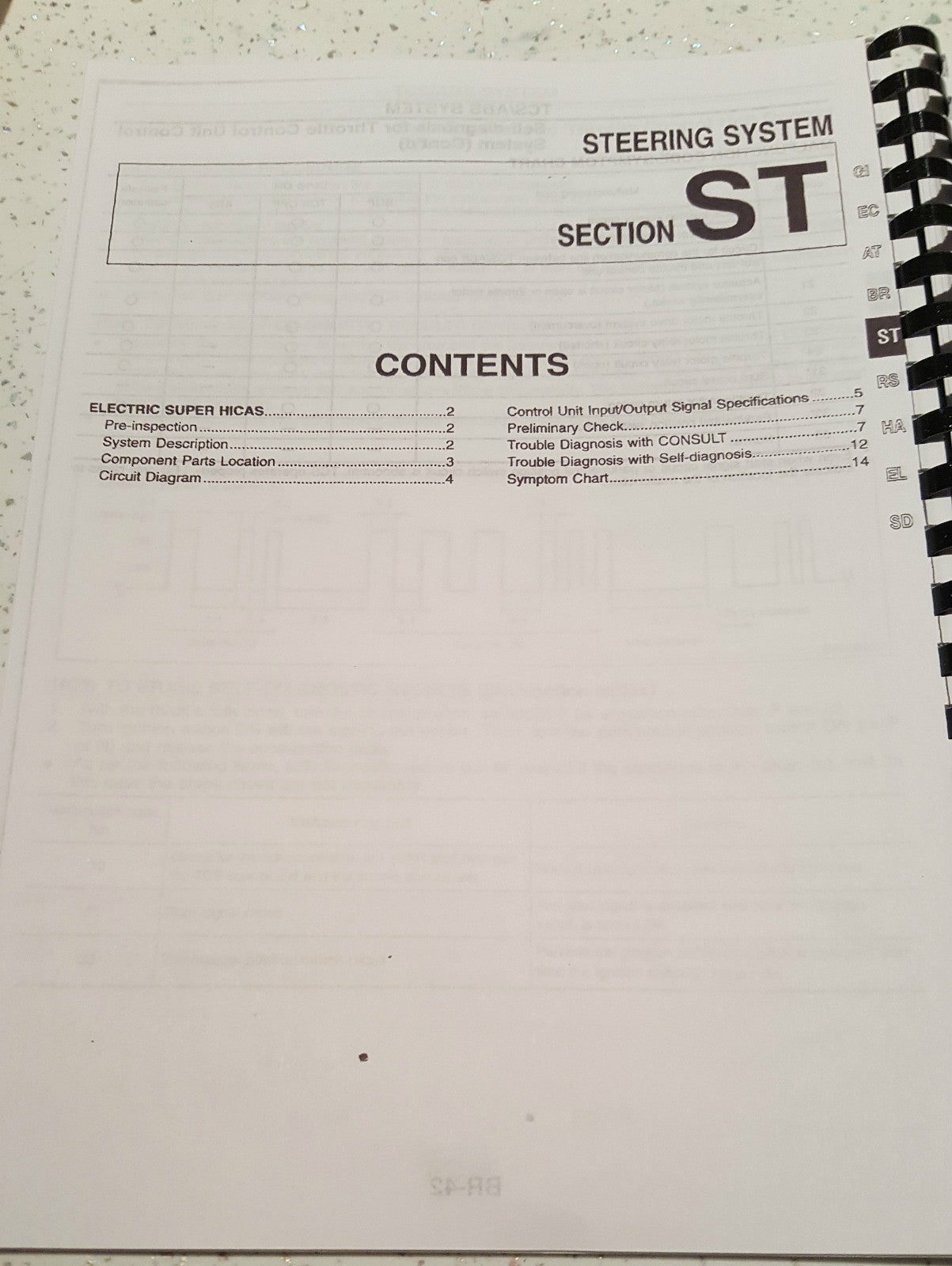 NISSAN R34 SKYLINE SERVICE DATA SPEC / TROUBLE DIAGNOSTIC SERVICE MANUAL