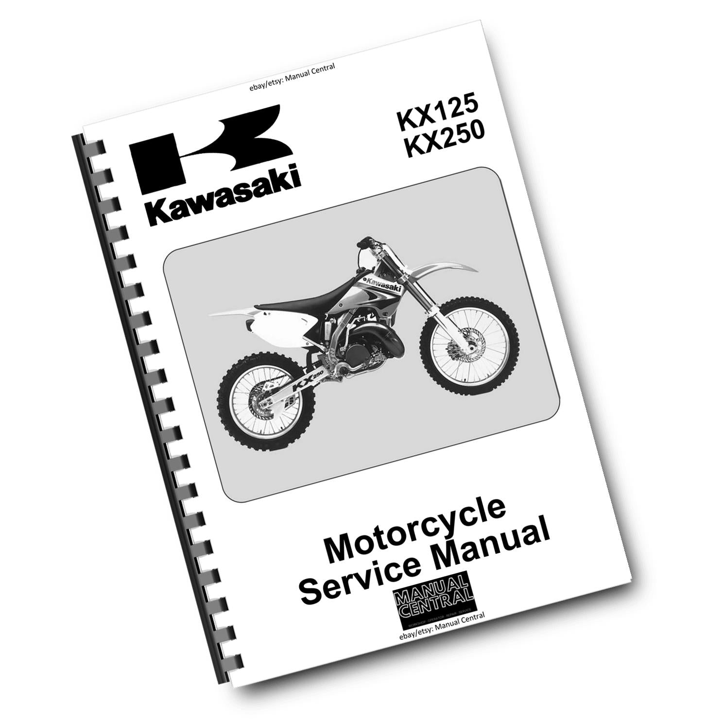 KAWASAKI MOTORCYCLE - KX125 KX250 - SERVICE MANUAL 2003- 2008 REPRINTED
