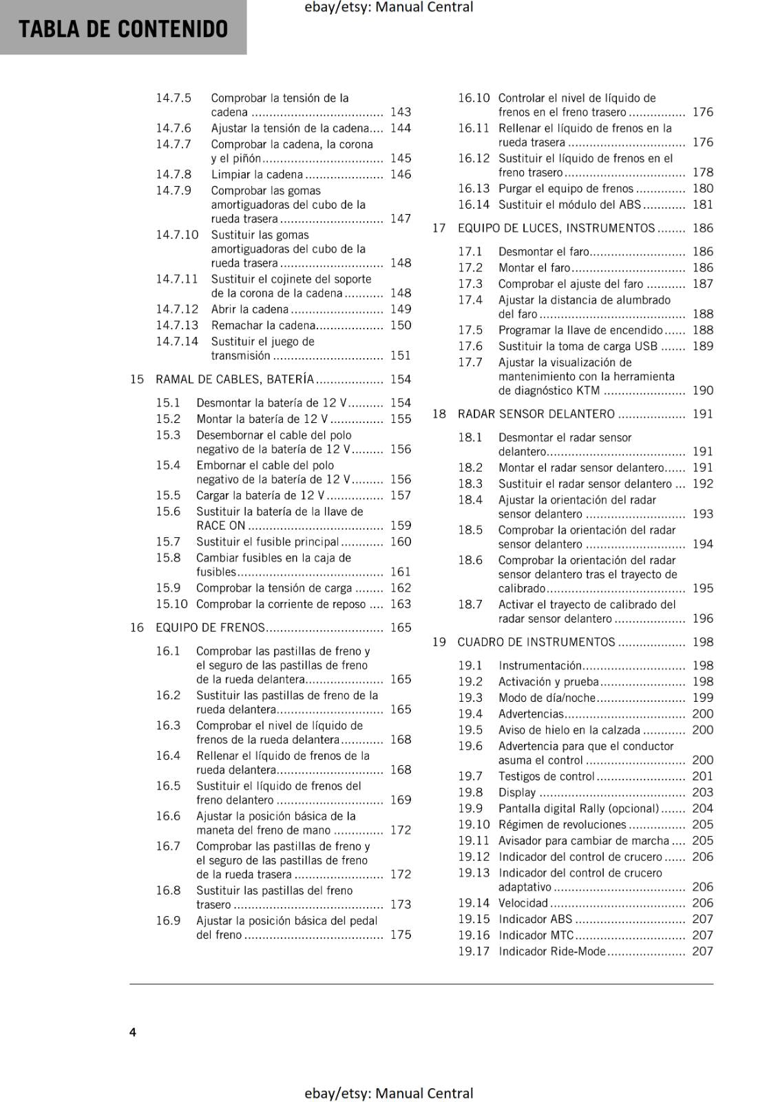 SPANISH LANGUAGE - KTM 2021 - 1290 SUPER ADVENTURE S - MANUAL DE REPARACION