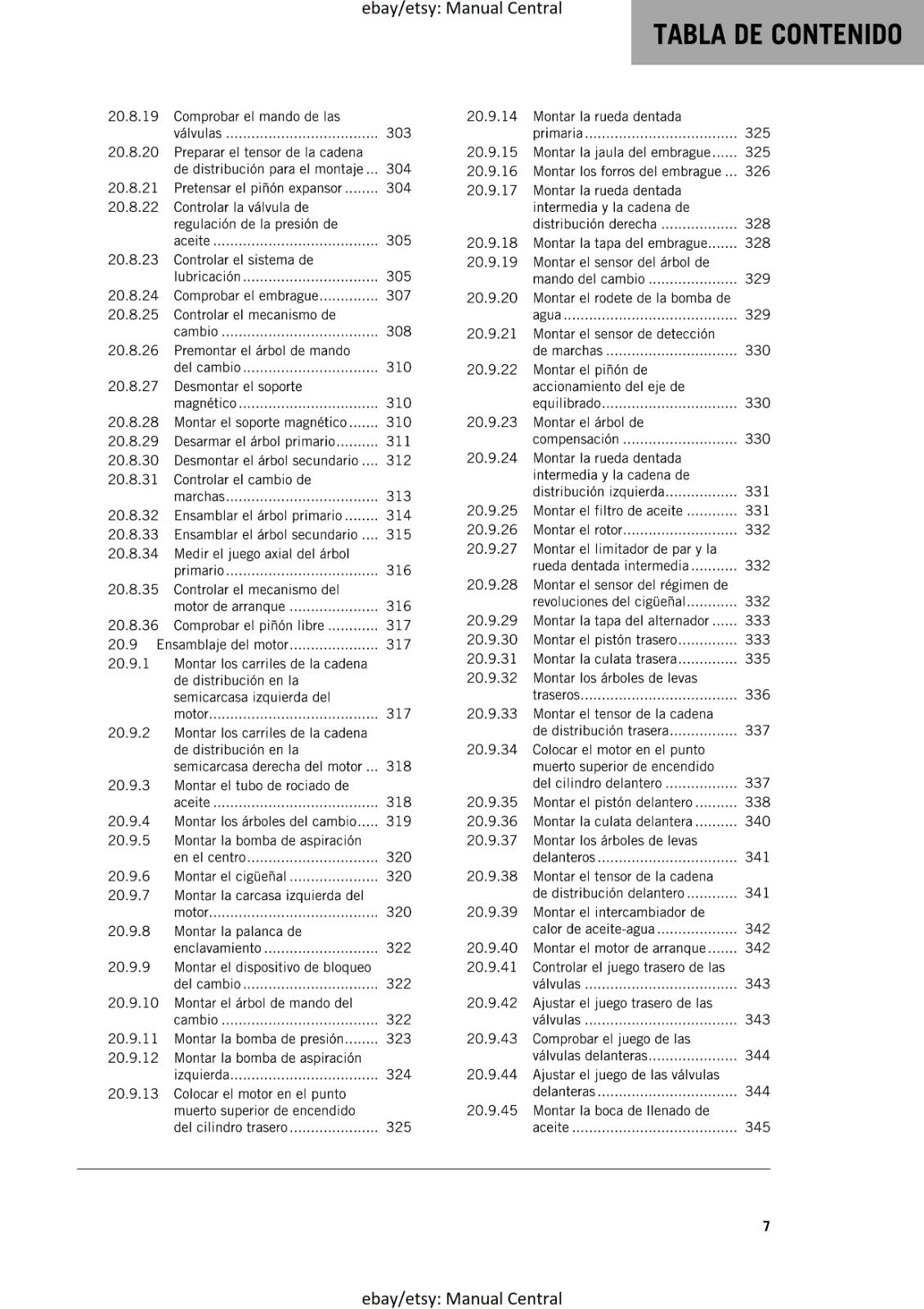 SPANISH LANGUAGE - KTM 2021 - 1290 SUPER ADVENTURE S - MANUAL DE REPARACION