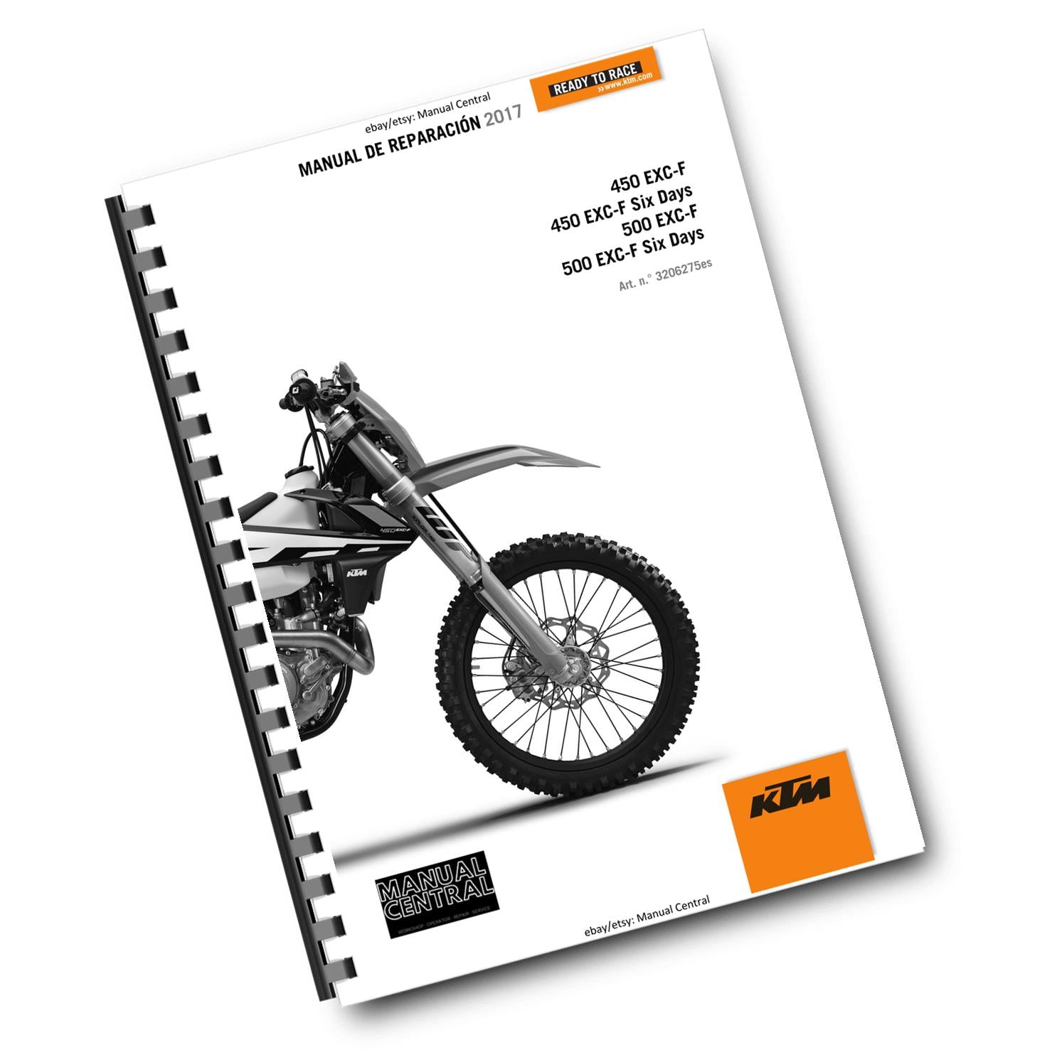 SPANISH LANGUAGE - KTM 2017 450 500 EXC-F SIX DAYS - MANUAL DE REPARACION