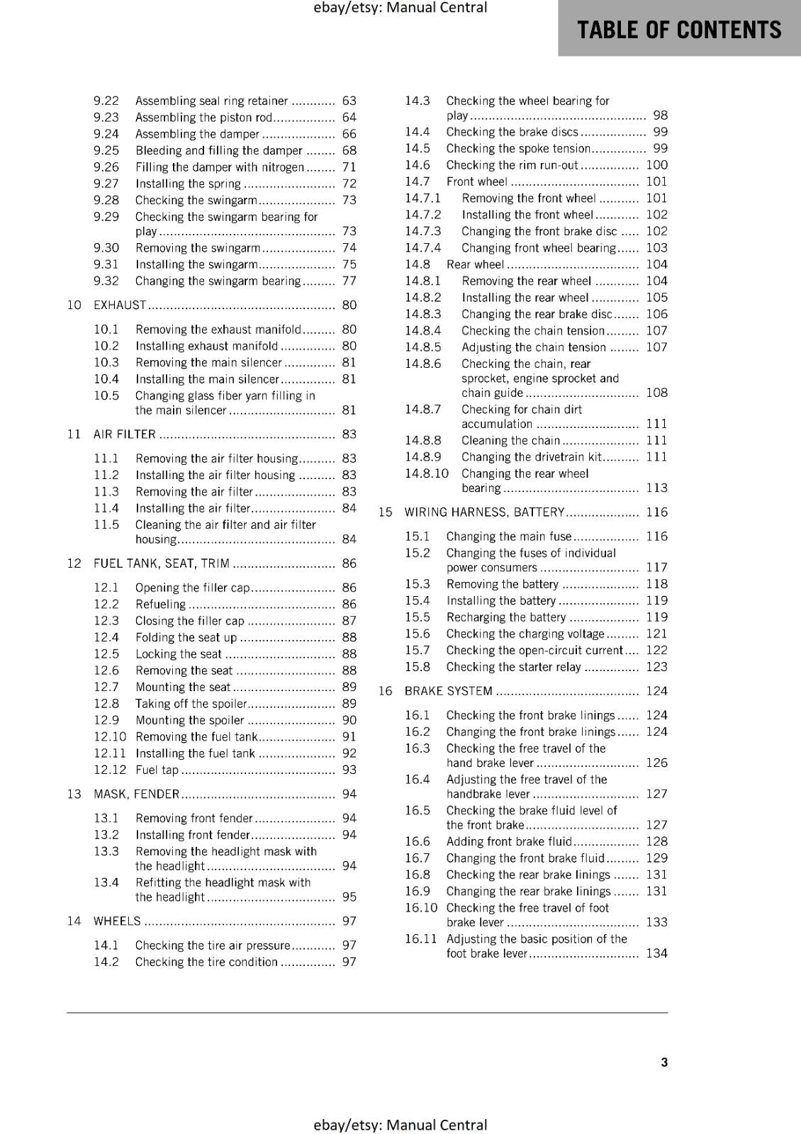 KTM 2016 2017 - FREERIDE 250 R - SERVICE REPAIR WORKSHOP