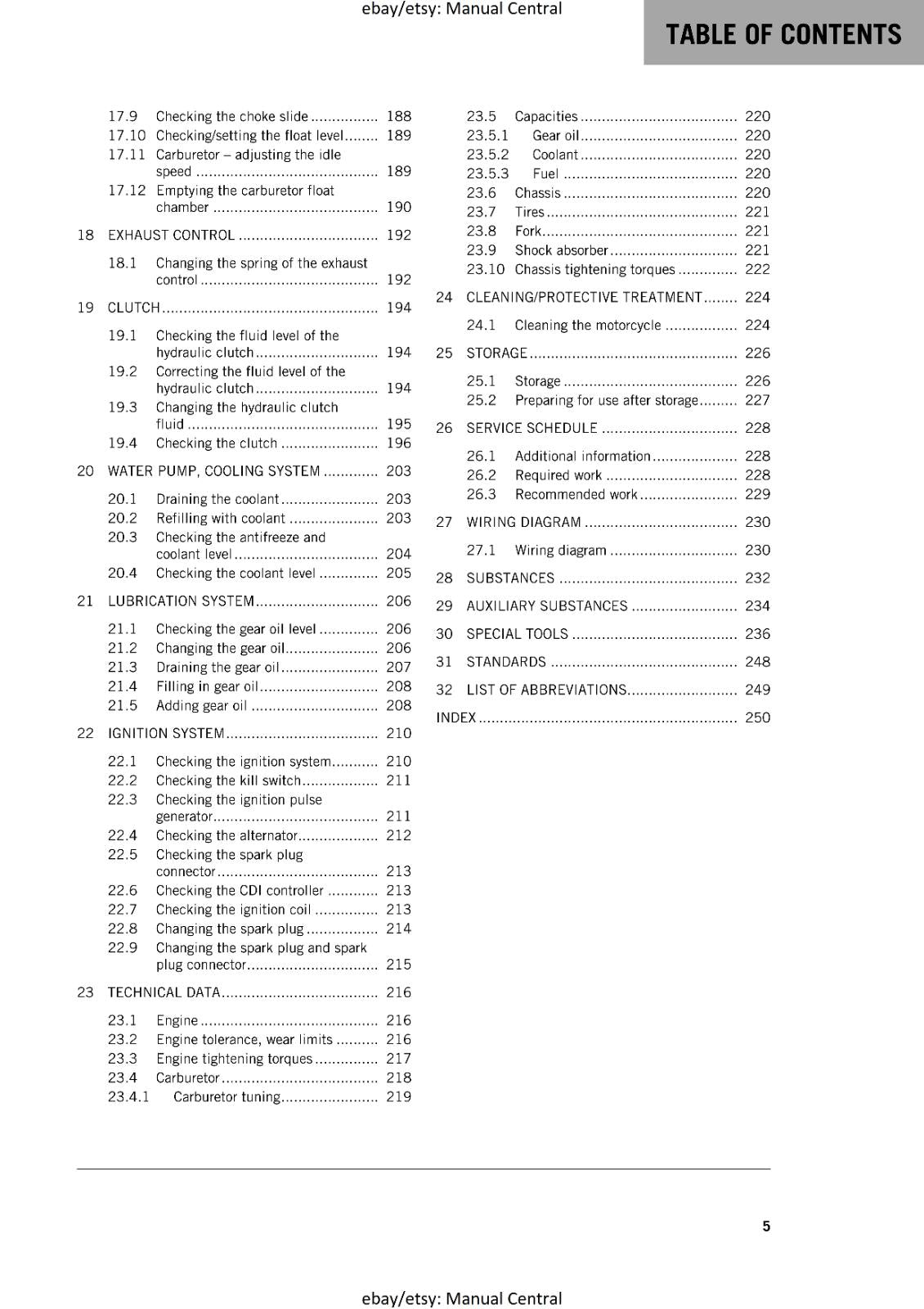 KTM 2017 - 65 SX - SERVICE REPAIR WORKSHOP