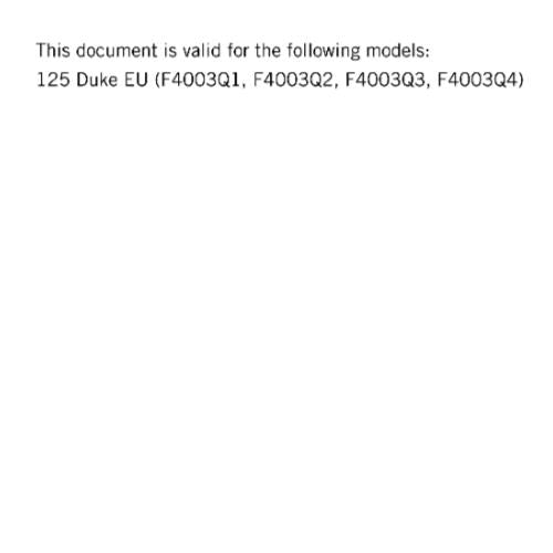 KTM 2017 - 125 DUKE - SERVICE REPAIR WORKSHOP