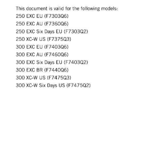 KTM 2017 - 250 300 EXC XC-W - SERVICE REPAIR WORKSHOP