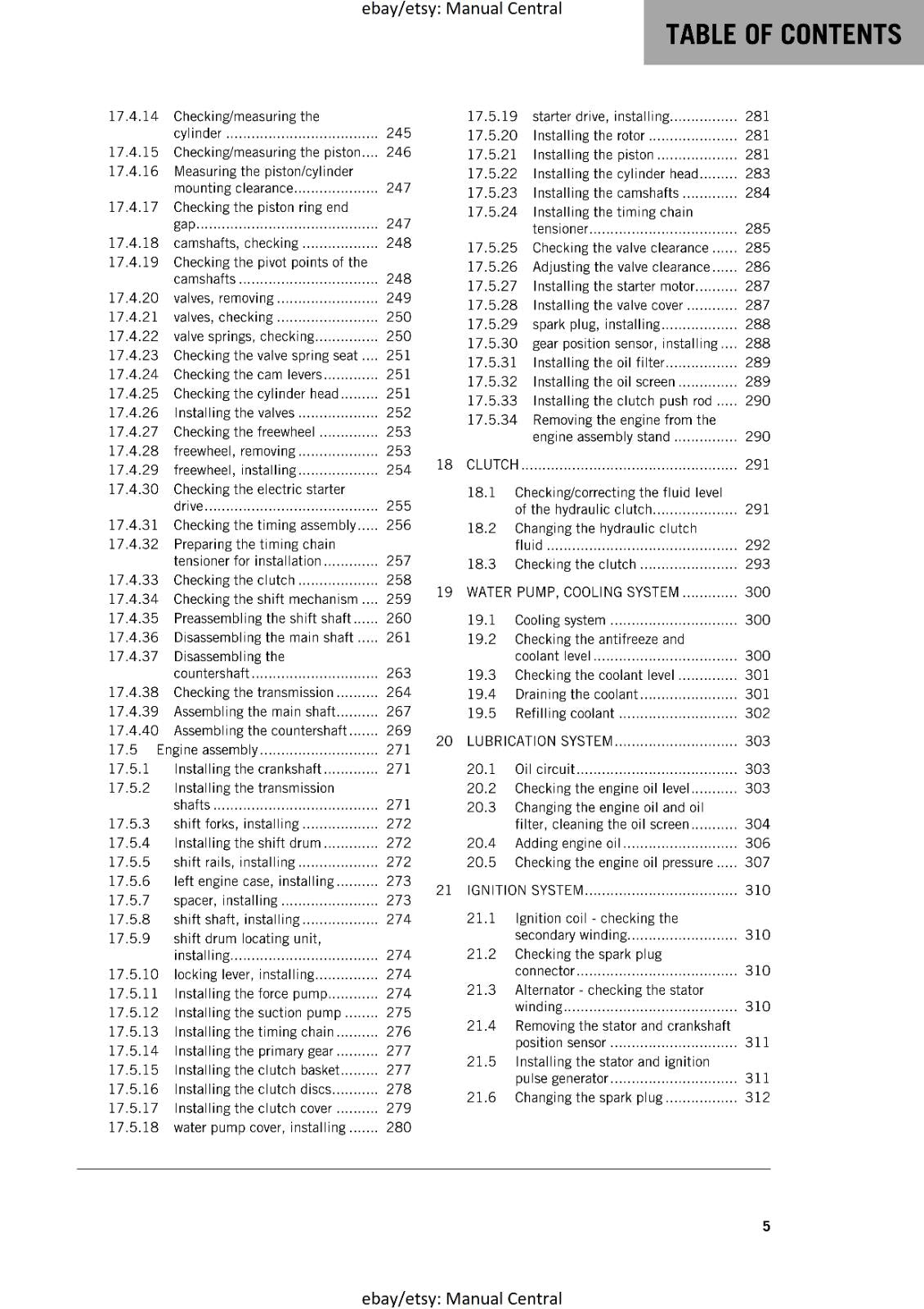 KTM 2017 - 250 XC-F SX-F FACTORY EDITION - SERVICE REPAIR WORKSHOP