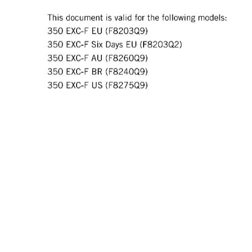 KTM 2017 - 350 EXC-F- SERVICE REPAIR WORKSHOP