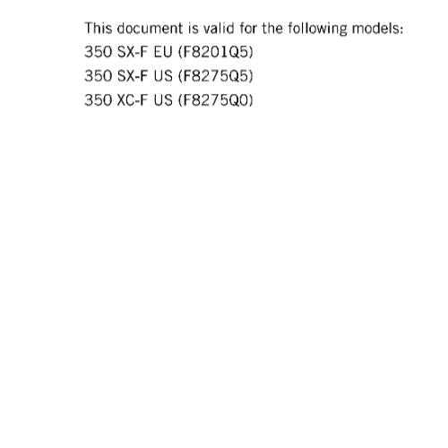 KTM 2017 - 350 SX-F XC-F - SERVICE REPAIR WORKSHOP