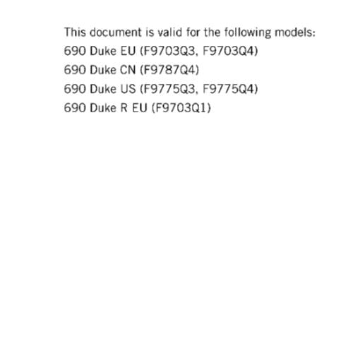 KTM 2017 - 690 DUKE R - SERVICE REPAIR WORKSHOP