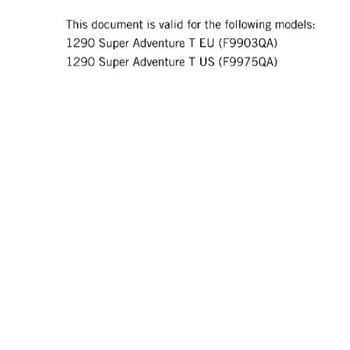 KTM 2017 - 1290 SUPER ADVENTURE T - SERVICE REPAIR WORKSHOP