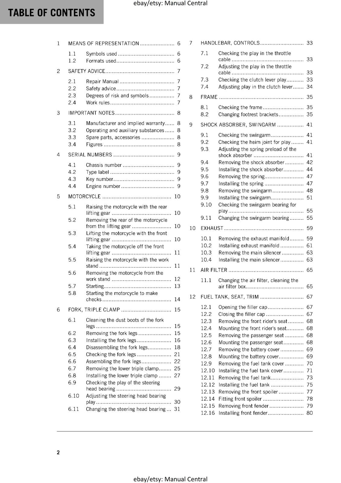 KTM 2017 - RC 250 - SERVICE REPAIR WORKSHOP