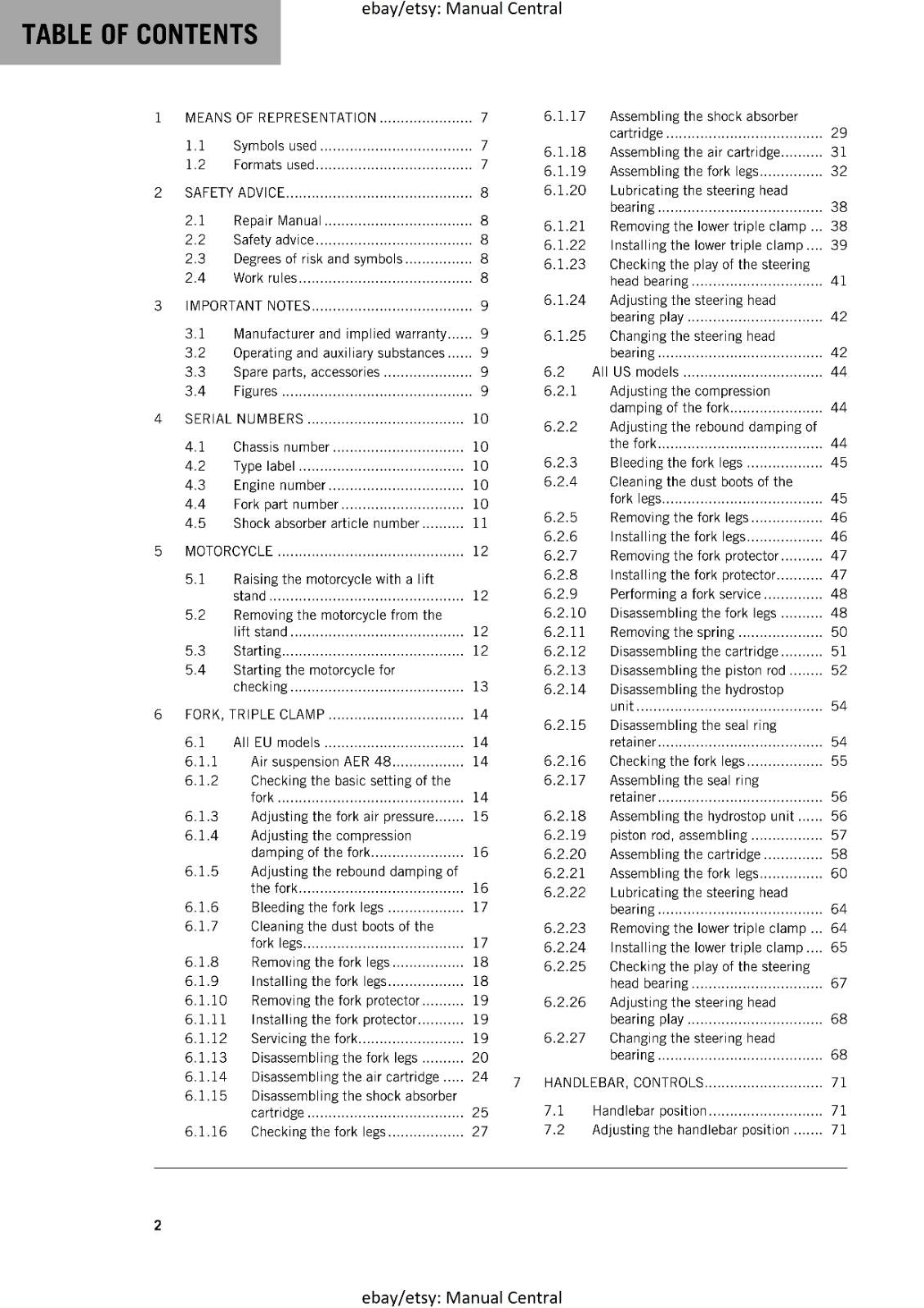 KTM 2016 - 125 150 SX -  WORKSHOP REPAIR SERVICE MANUAL REPRINTED