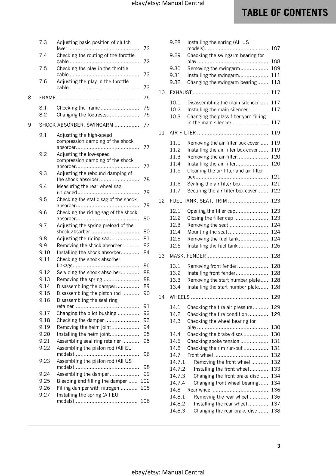 KTM 2016 - 125 150 SX -  WORKSHOP REPAIR SERVICE MANUAL REPRINTED