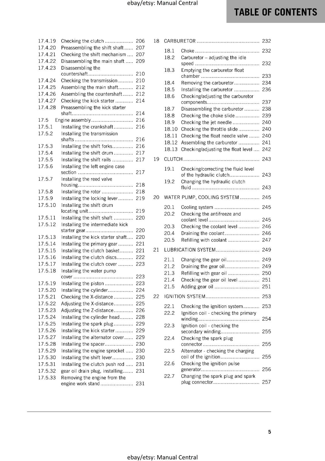 KTM 2016 - 125 150 SX -  WORKSHOP REPAIR SERVICE MANUAL REPRINTED