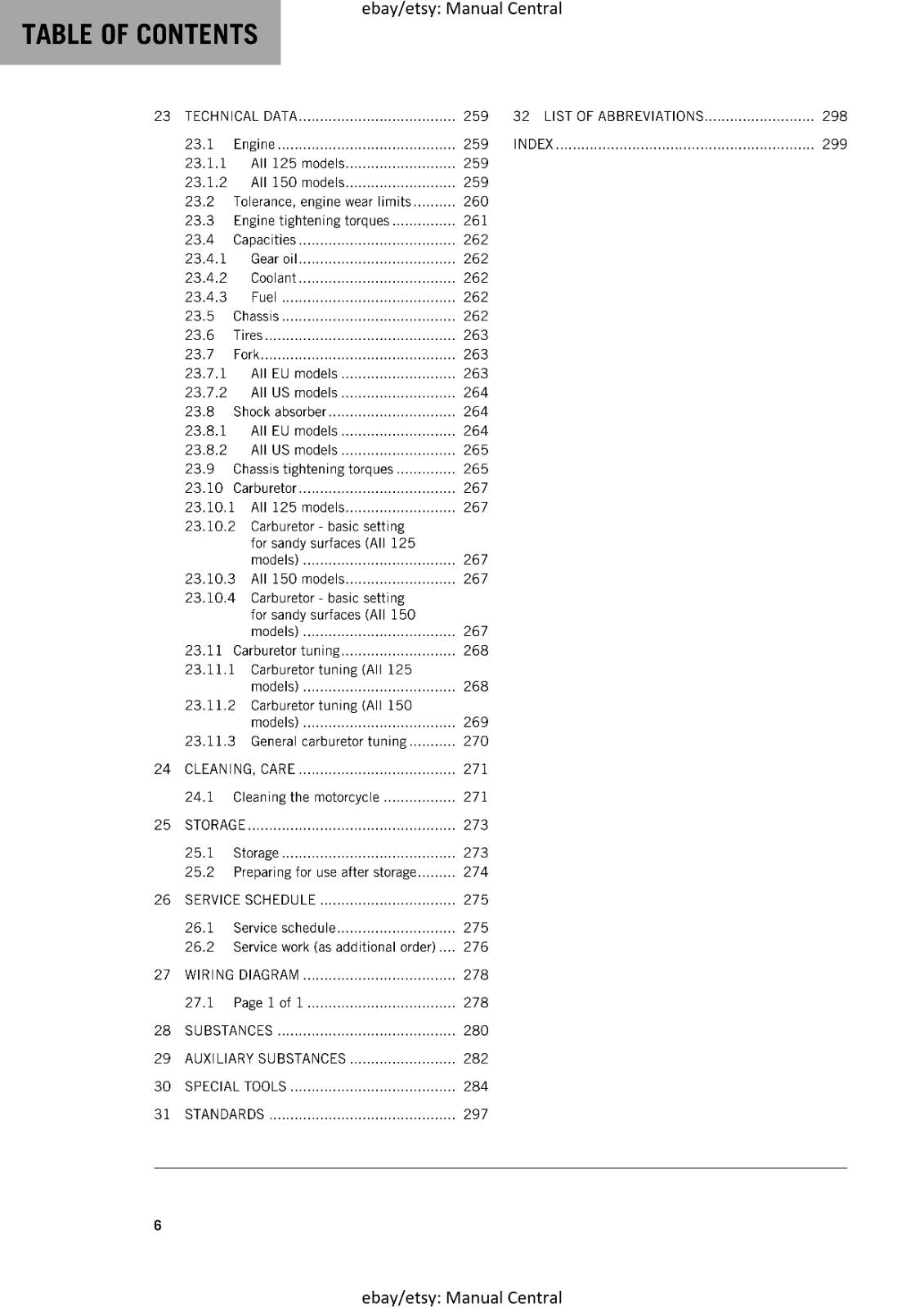 KTM 2016 - 125 150 SX -  WORKSHOP REPAIR SERVICE MANUAL REPRINTED