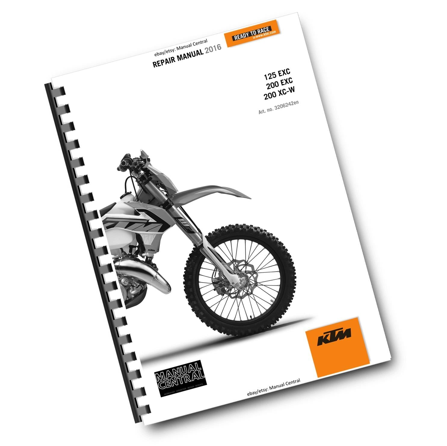 KTM 2016 - 125 200 EXC XC-W -  WORKSHOP REPAIR SERVICE MANUAL REPRINTED