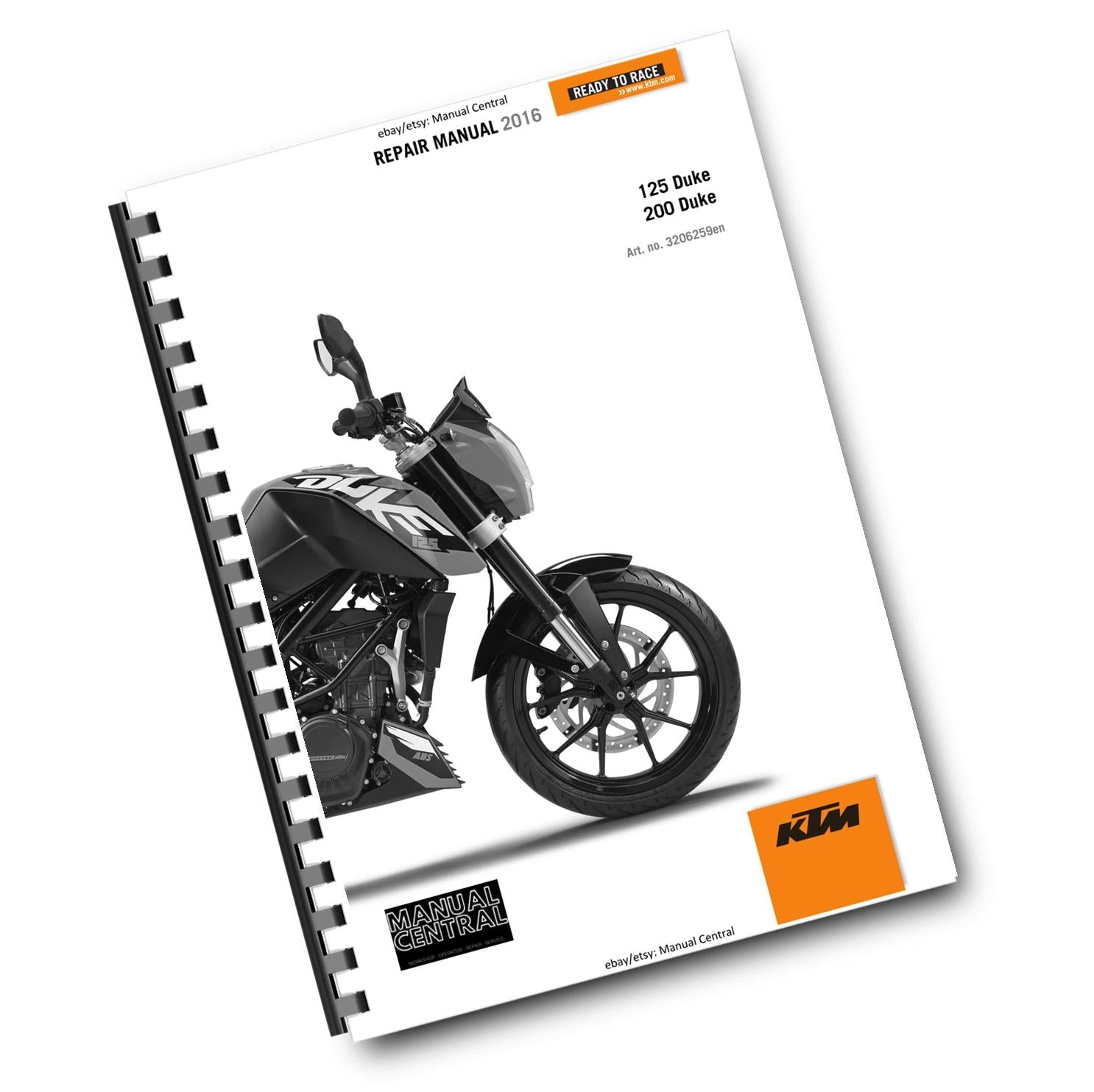 KTM 2016 - 125 200 DUKE -  WORKSHOP REPAIR SERVICE MANUAL REPRINTED