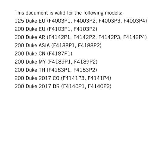 KTM 2016 - 125 200 DUKE -  WORKSHOP REPAIR SERVICE MANUAL REPRINTED