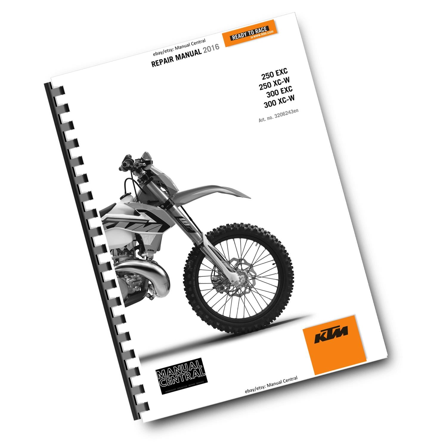 KTM 2016 - 250 300 EXC XC-W -  WORKSHOP REPAIR SERVICE MANUAL REPRINTED