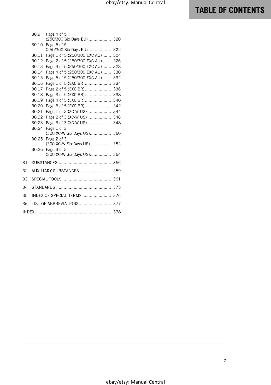 KTM 2016 - 250 300 EXC XC-W -  WORKSHOP REPAIR SERVICE MANUAL REPRINTED