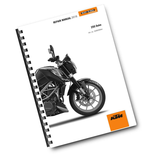 KTM 2016 - 250 DUKE -  WORKSHOP REPAIR SERVICE MANUAL REPRINTED