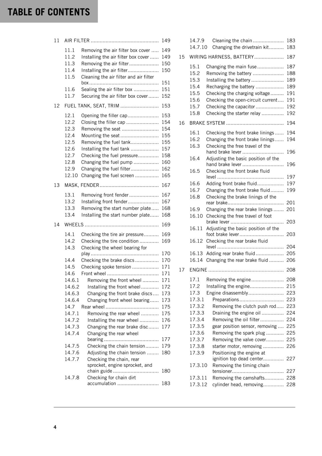 KTM 2016 - 250 SX-F XC-F -  WORKSHOP REPAIR SERVICE MANUAL REPRINTED