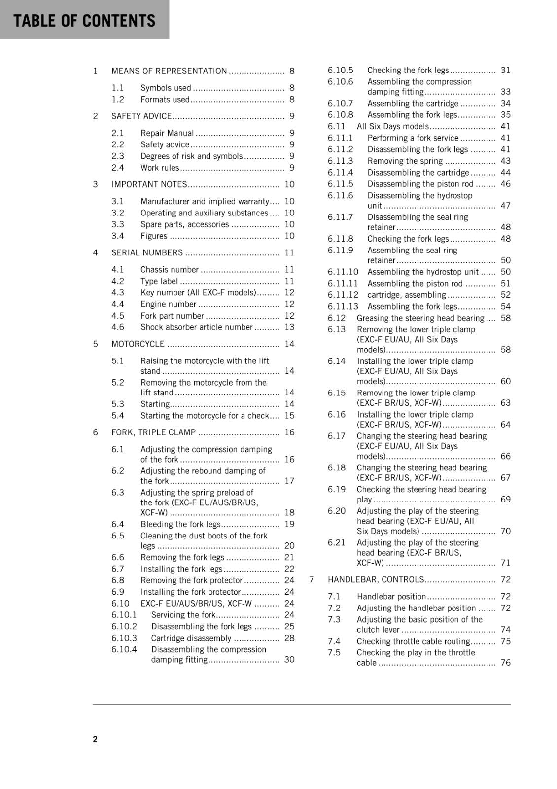 KTM 2016 - 350 EXC-F XCF-W -  WORKSHOP REPAIR SERVICE MANUAL REPRINTED