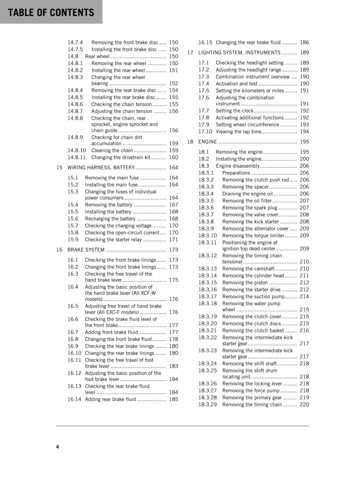 KTM 2016 - 350 EXC-F XCF-W -  WORKSHOP REPAIR SERVICE MANUAL REPRINTED
