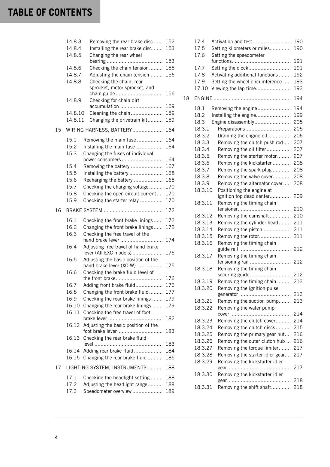 KTM 2016 - 450 500 EXC SIX DAYS XC-W -  WORKSHOP REPAIR SERVICE MANUAL REPRINTED