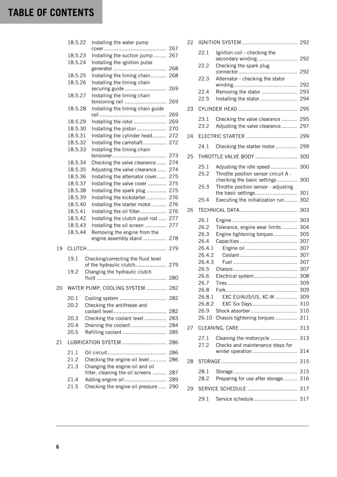 KTM 2016 - 450 500 EXC SIX DAYS XC-W -  WORKSHOP REPAIR SERVICE MANUAL REPRINTED