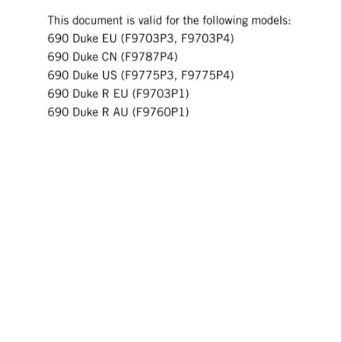 KTM 2016 - 690 DUKE R -  WORKSHOP REPAIR SERVICE MANUAL REPRINTED