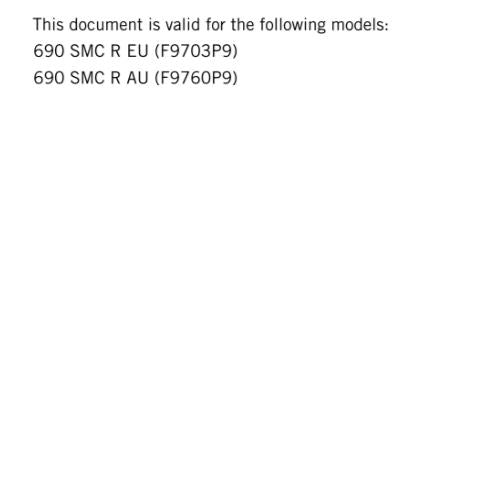 KTM 2016 - 690 SMC R -  WORKSHOP REPAIR SERVICE MANUAL REPRINTED