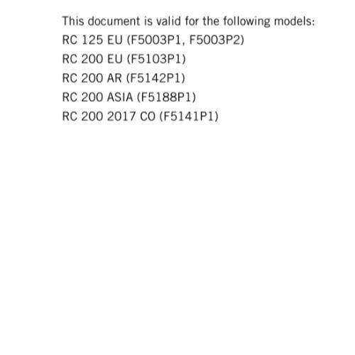 KTM 2016 - RC 125 200 -  WORKSHOP REPAIR SERVICE MANUAL