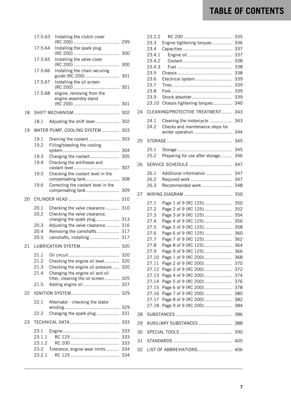 KTM 2016 - RC 125 200 -  WORKSHOP REPAIR SERVICE MANUAL