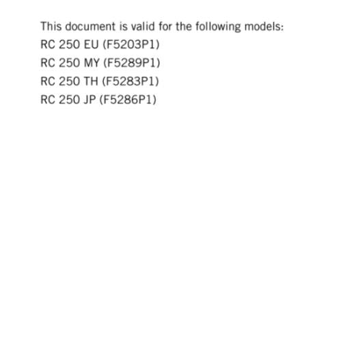 KTM 2016 - RC 250 -  WORKSHOP REPAIR SERVICE MANUAL