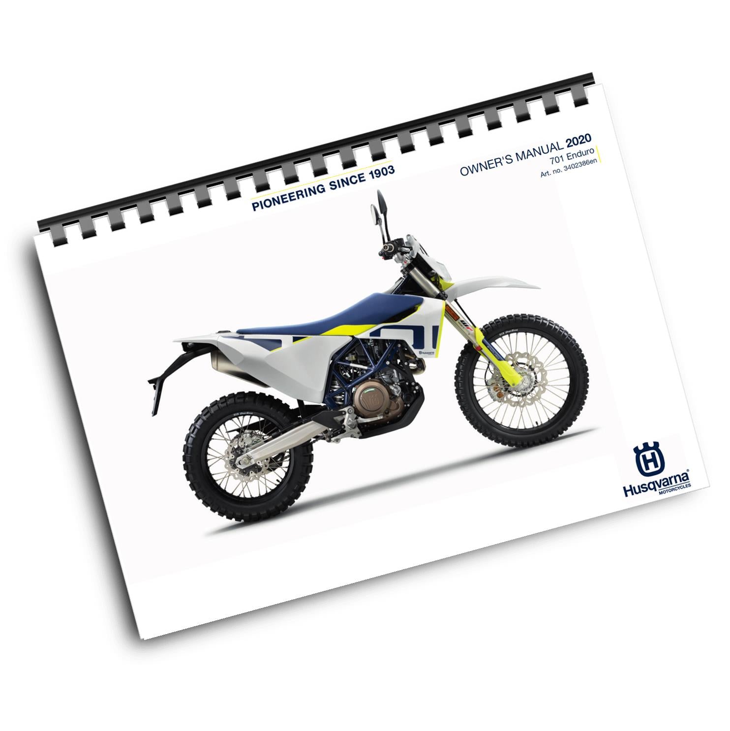 HUSQVARNA 2020 - 701 ENDURO R EU - OWNERS MANUAL - REPRINTED COMB BOUND