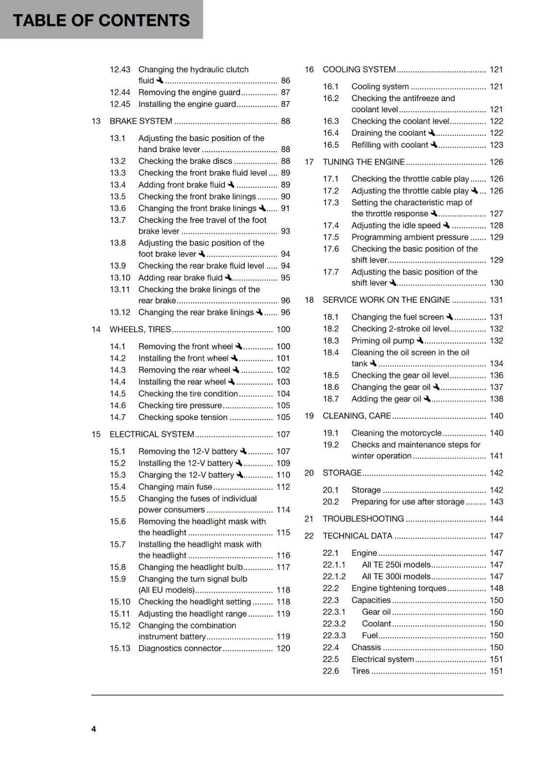 HUSQVARNA 2020 - TE 250i 300i JARVIS EDITION - OWNERS MANUAL - REPRINTED