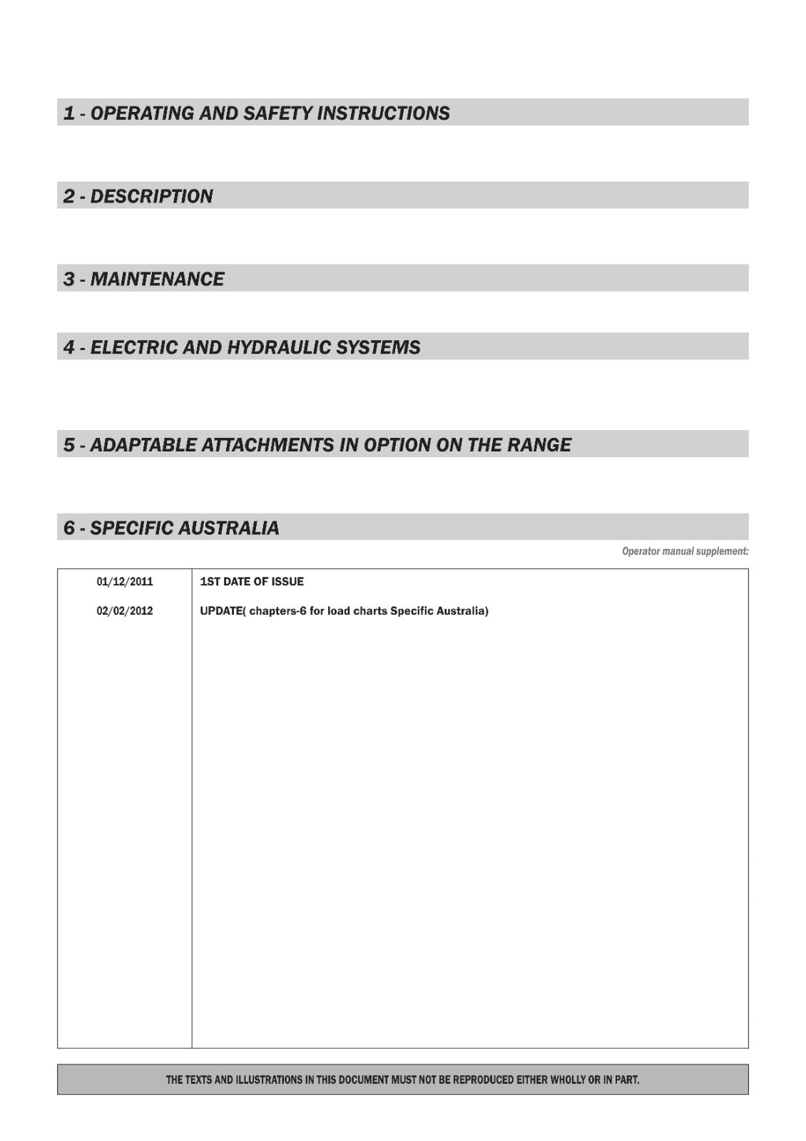 MANITOU MHT 7140 T-E3 10180 LT-E3 10225 LT-E3 - OPERATOR MANUAL REPRINTED