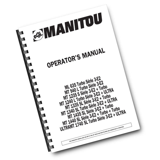 MANITOU ML 635 MT 940 1235 1240 1335 1340 1435 1440 1740- OPERATOR MANUAL