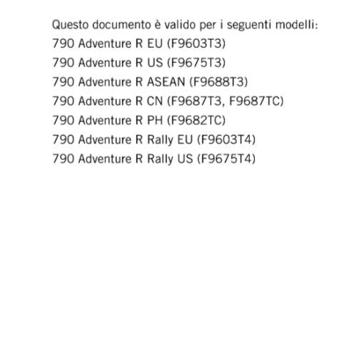 ITALIAN LANGUAGE - KTM 2020 - 790 ADVENTURE R RALLY - MANUALE DI RIPARAZIONE