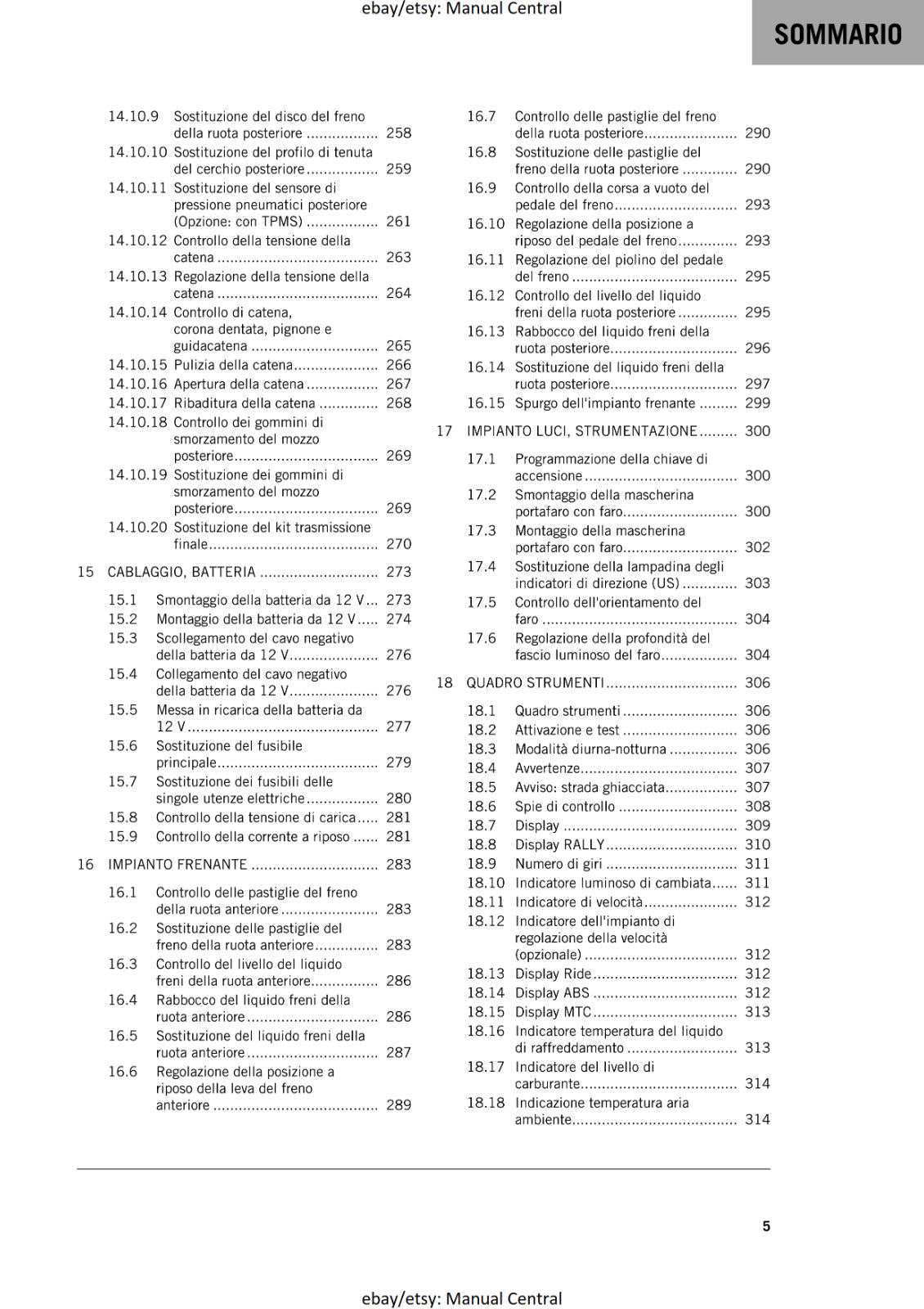ITALIAN LANGUAGE - KTM 2020 - 790 ADVENTURE R RALLY - MANUALE DI RIPARAZIONE